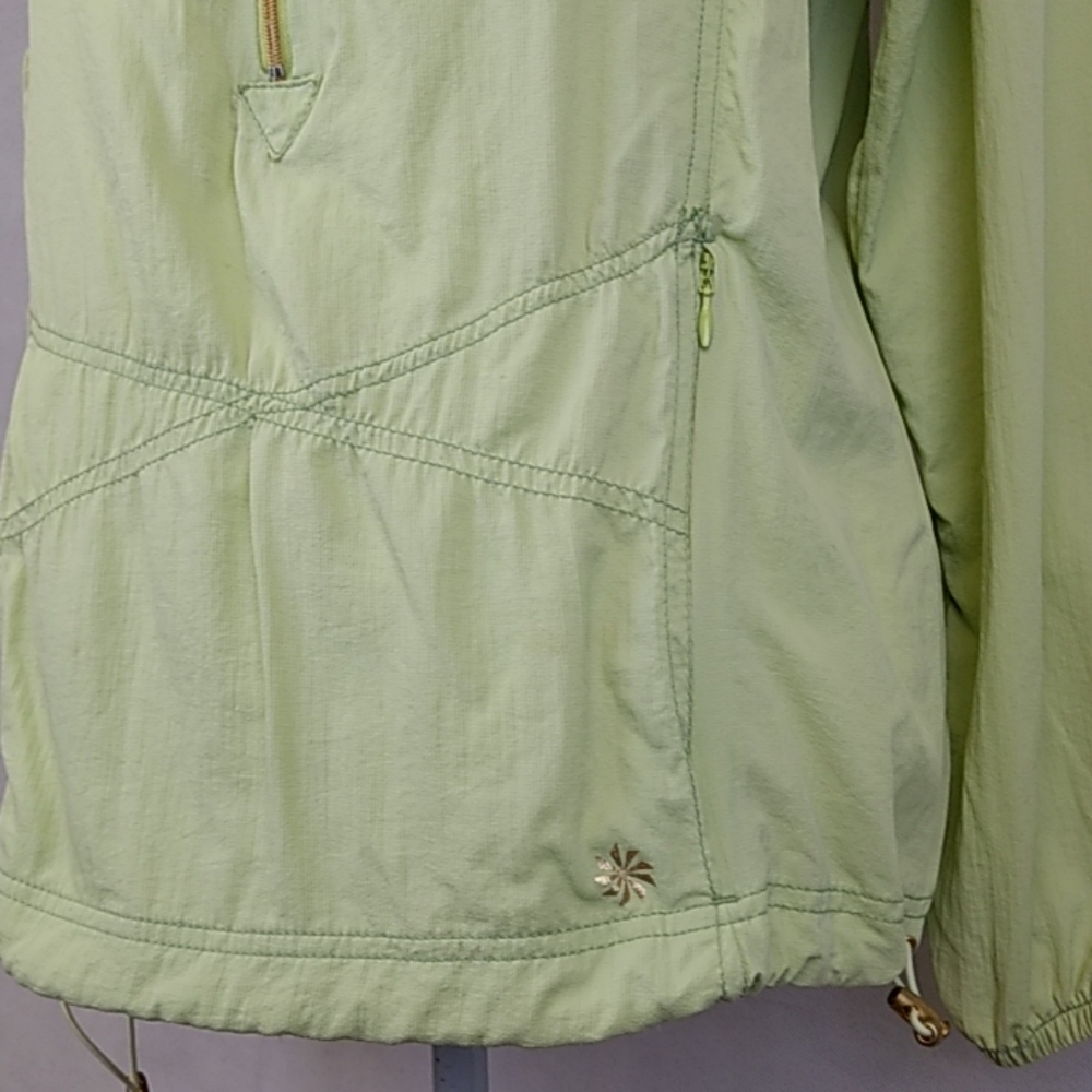 Athleta Partial Zip Hooded Pullover Size Small - image 4